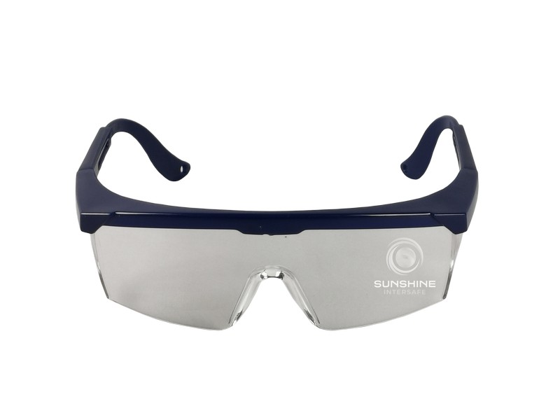 แว่นตานิรภัยกรอบน้ำเงินเลนส์ใส  AF100 (SUNSAFE)