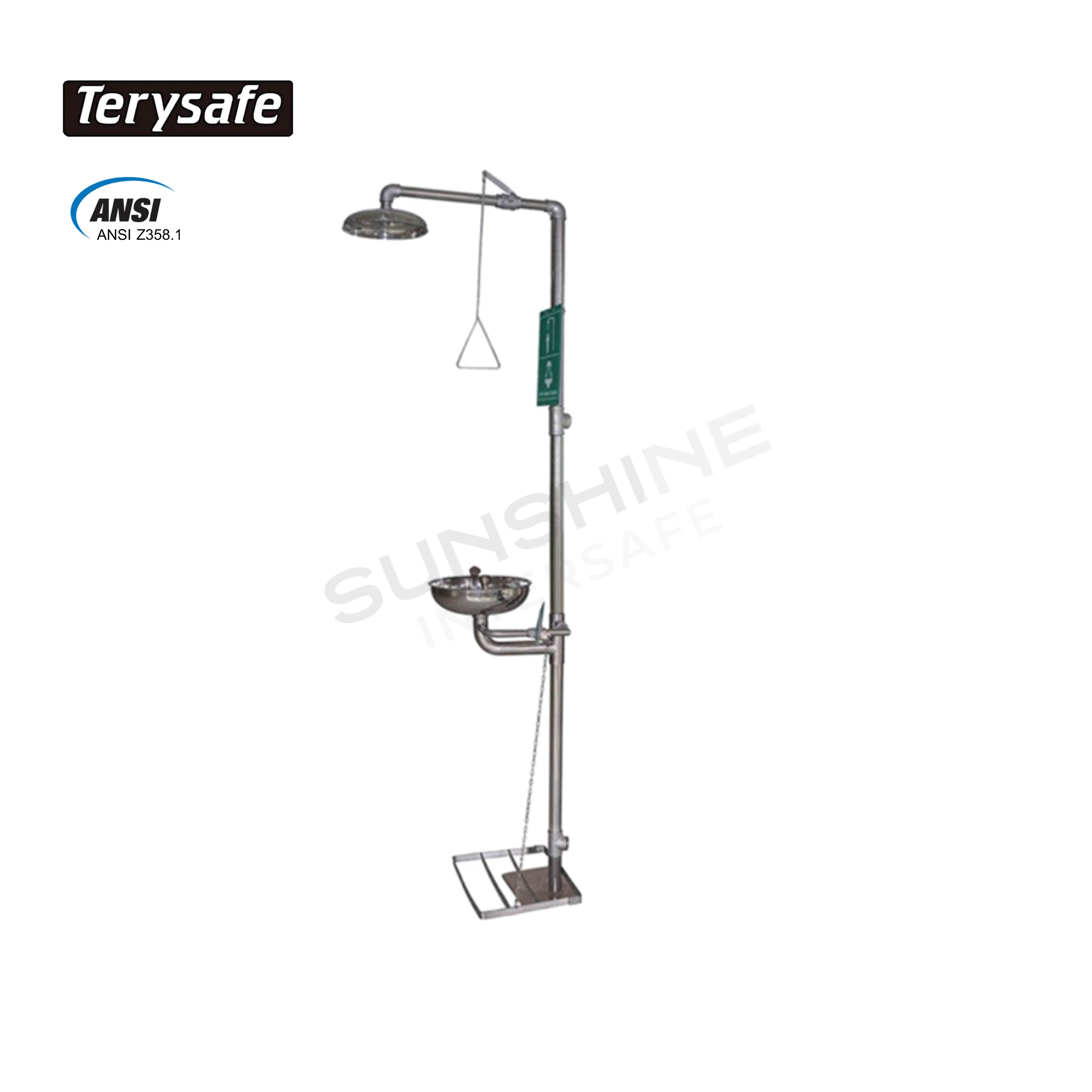 TERYSAFE รุ่น SS-S150 ชุดฝักบัวและอ่างล้างตาฉุกเฉิน