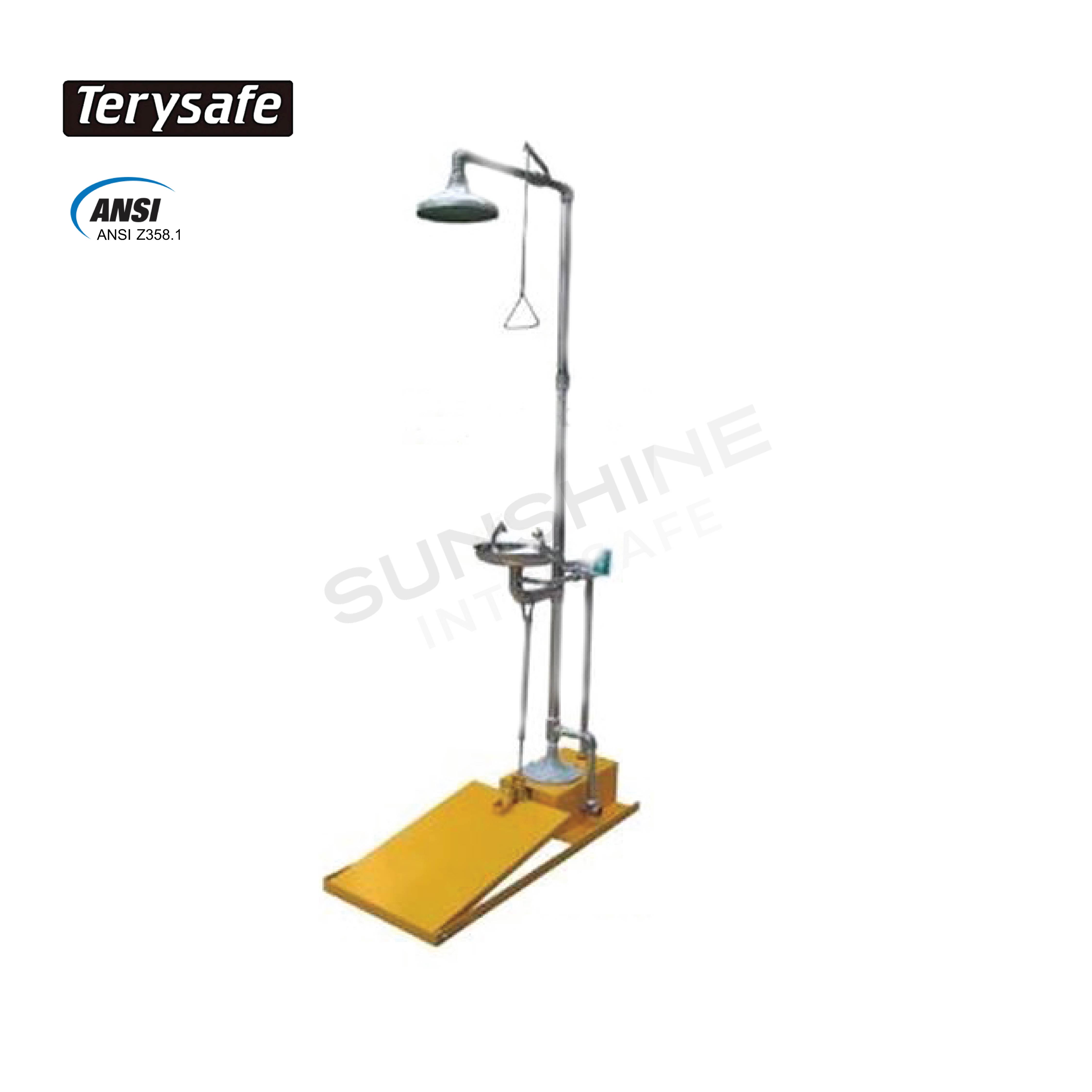 TERYSAFE รุ่น SS-F150 ชุดฝักบัวและอ่างล้างตาฉุกเฉิน