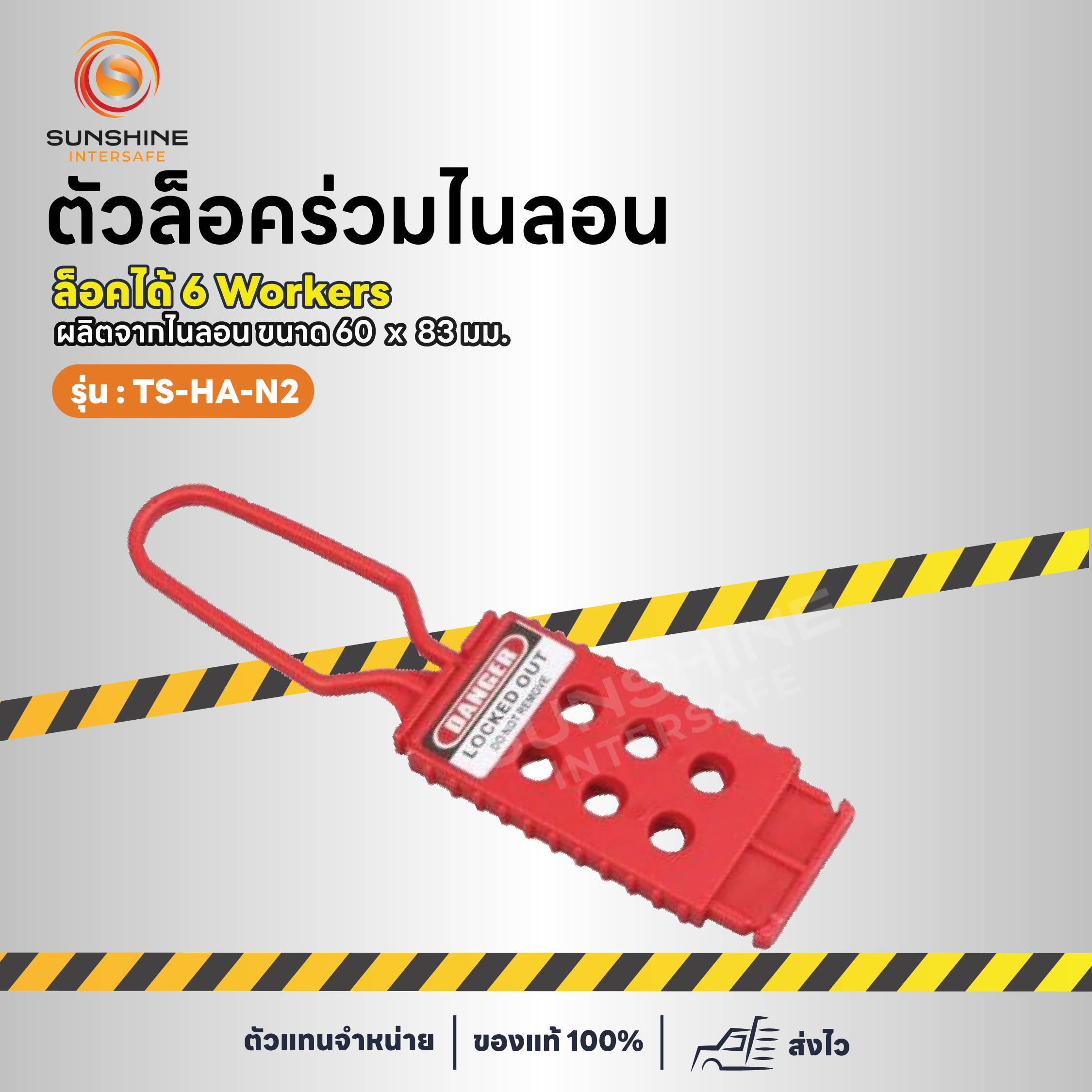 ตัวล็อคร่วมไนลอน Nylon Lockout Hasp